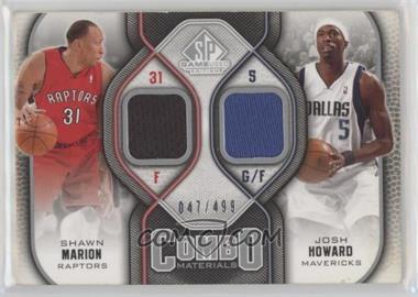 2009-10 SP Game Used - Combo Materials #CM-MH - Shawn Marion, Josh Howard /499 [Good to VG‑EX]