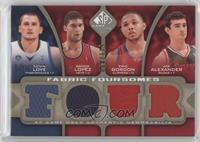 Kevin Love, Brook Lopez, Eric Gordon, Joe Alexander #/125