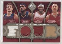 Delonte West, LeBron James, Ben Wallace, Zydrunas Ilgauskas #/125