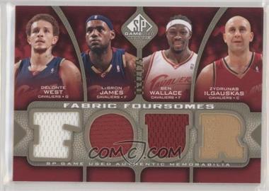 2009-10 SP Game Used - Fabric Foursomes - Level 1 #F4-IWJW - Delonte West, LeBron James, Ben Wallace, Zydrunas Ilgauskas /125