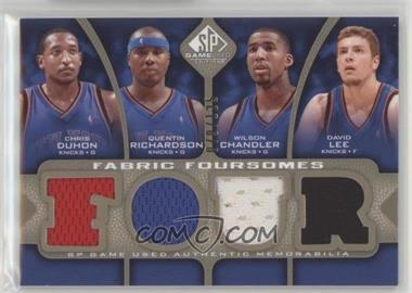 2009-10 SP Game Used - Fabric Foursomes - Level 1 #F4-RLDC - Chris Duhon, Quentin Richardson, Wilson Chandler, David Lee /125