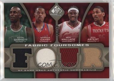 2009-10 SP Game Used - Fabric Foursomes - Level 2 #F4-CGAW - Kevin Garnett, Marcus Camby, Ben Wallace, Ron Artest /50