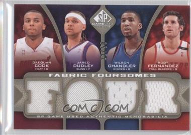 2009-10 SP Game Used - Fabric Foursomes - Level 2 #F4-FCDC - Daequan Cook, Jared Dudley, Wilson Chandler, Rudy Fernandez /50