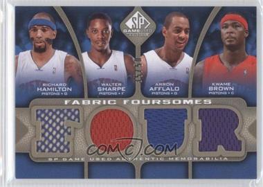 2009-10 SP Game Used - Fabric Foursomes - Level 2 #F4-HBAS - Richard Hamilton, Walter Sharpe, Arron Afflalo, Kwame Brown /50