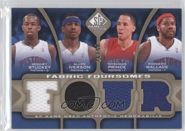 2009-10 SP Game Used - Fabric Foursomes - Level 2 #F4-IWPS - Rodney Stuckey, Allen Iverson, Tayshaun Prince, Rasheed Wallace /50