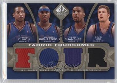 2009-10 SP Game Used - Fabric Foursomes - Level 2 #F4-RLDC - Chris Duhon, Quentin Richardson, Wilson Chandler, David Lee /50