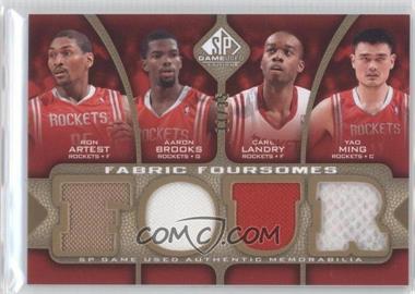 2009-10 SP Game Used - Fabric Foursomes - Level 3 #F4-AHLB - Ron Artest, Aaron Brooks, Karl Landry, Yao Ming /35
