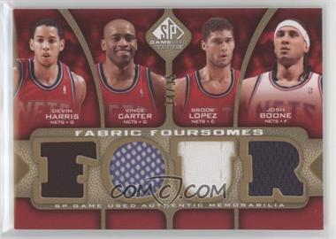 2009-10 SP Game Used - Fabric Foursomes - Level 3 #F4-CHBL - Devin Harris, Vince Carter, Brook Lopez, Josh Boone /35