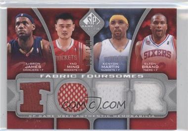 2009-10 SP Game Used - Fabric Foursomes #F4-BMMJ - LeBron James, Yao Ming, Kenyon Martin, Elton Brand /199