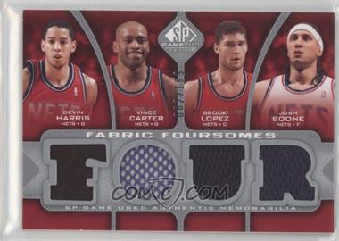 2009-10 SP Game Used - Fabric Foursomes #F4-CHBL - Devin Harris, Vince Carter, Brook Lopez, Josh Boone /199