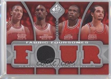 2009-10 SP Game Used - Fabric Foursomes #F4-DGNR - Derrick Rose, Ben Gordon, Luol Deng, Joakim Noah /199