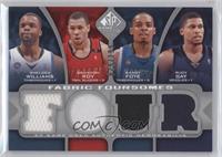 Shelden Williams, Brandon Roy, Randy Foye, Rudy Gay #/199