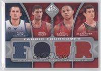 Kevin Love, Brook Lopez, Eric Gordon, Joe Alexander #/199