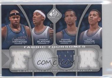 2009-10 SP Game Used - Fabric Foursomes #F4-HBYM - Brendan Haywood, Andray Blatche, Dominic McGuire, Nick Young /199