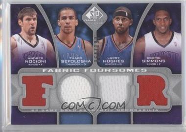 2009-10 SP Game Used - Fabric Foursomes #F4-HNSS - Andres Nocioni, Thabo Sefolosha, Larry Hughes, Cedric Simmons /199