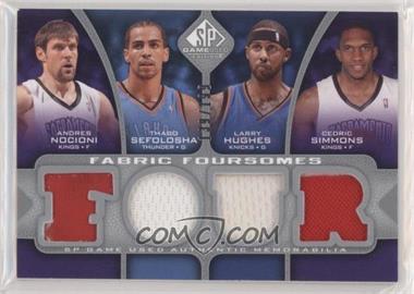 2009-10 SP Game Used - Fabric Foursomes #F4-HNSS - Andres Nocioni, Thabo Sefolosha, Larry Hughes, Cedric Simmons /199