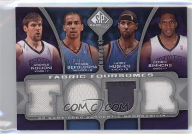 2009-10 SP Game Used - Fabric Foursomes #F4-HNSS - Andres Nocioni, Thabo Sefolosha, Larry Hughes, Cedric Simmons /199 [Noted]