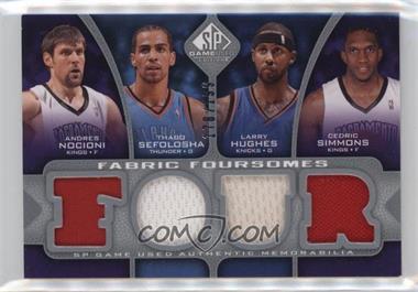 2009-10 SP Game Used - Fabric Foursomes #F4-HNSS - Andres Nocioni, Thabo Sefolosha, Larry Hughes, Cedric Simmons /199