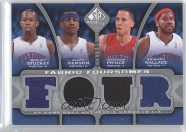 2009-10 SP Game Used - Fabric Foursomes #F4-IWPS - Rodney Stuckey, Allen Iverson, Tayshaun Prince, Rasheed Wallace /199