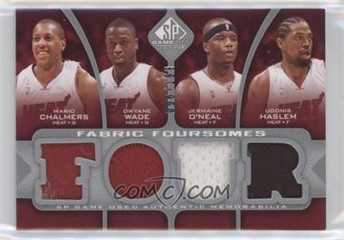 2009-10 SP Game Used - Fabric Foursomes #F4-MWHC - Mario Chalmers, Dwyane Wade, Jermaine O'Neal, Udonis Haslem /199