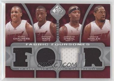 2009-10 SP Game Used - Fabric Foursomes #F4-MWHC - Mario Chalmers, Dwyane Wade, Jermaine O'Neal, Udonis Haslem /199