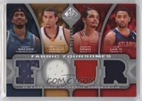 Corey Brewer, Brandan Wright, Joakim Noah, Acie Law IV #/199