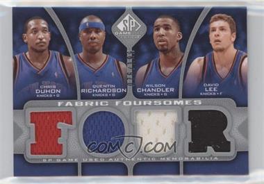 2009-10 SP Game Used - Fabric Foursomes #F4-RLDC - Chris Duhon, Quentin Richardson, Wilson Chandler, David Lee /199