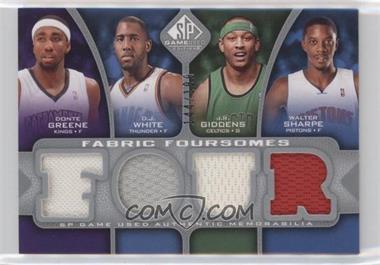 2009-10 SP Game Used - Fabric Foursomes #F4-WGGS - Donte Greene, D.J. White, J.R. Giddens, Walter Sharpe /199 [EX to NM]