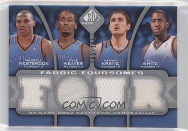 2009-10 SP Game Used - Fabric Foursomes #F4-WKWW - Russell Westbrook, Kyle Weaver, Nenad Krstic, D.J. White /199