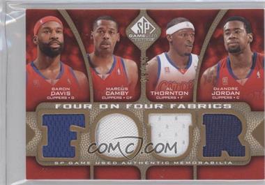 2009-10 SP Game Used - Four on Four Fabrics - Level 1 #_DCTJBAMB - Baron Davis, Al Thornton, DeAndre Jordan, Kobe Bryant, Trevor Ariza, Adam Morrison, Andrew Bynum, Marcus Camby /65