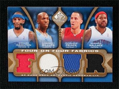 2009-10 SP Game Used - Four on Four Fabrics - Level 1 #_HBPWDGPB - Richard Hamilton, Chauncey Billups, Tayshaun Prince, Rasheed Wallace, Tim Duncan, Manu Ginobili, Tony Parker, Bruce Bowen /65