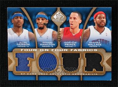 2009-10 SP Game Used - Four on Four Fabrics - Level 1 #_IHPWRJAB - Allen Iverson, Richard Hamilton, Tayshaun Prince, Rasheed Wallace, Michael Redd, Richard Jefferson, Joe Alexander, Andrew Bogut /65