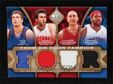 2009-10 SP Game Used - Four on Four Fabrics - Level 1 #_LBIWBHOH - David Lee, Andrea Bargnani, Zydrunas Ilgauskas, Rasheed Wallace, Andrew Bogut, Emeka Okafor, Dwight Howard, Al Horford /65 [Good to VG‑EX]