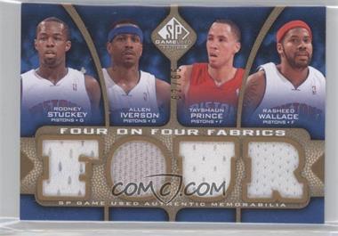 2009-10 SP Game Used - Four on Four Fabrics - Level 1 #_SIPWPPSC - Rodney Stuckey, Allen Iverson, Tayshaun Prince, Rasheed Wallace, Chris Paul, Morris Peterson, Peja Stojakovic, Tyson Chandler /65