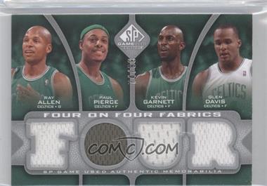 2009-10 SP Game Used - Four on Four Fabrics #_APGDCBBM - Paul Pierce, Glen Davis, Jose Calderon, Chris Bosh, Andrea Bargnani, Shawn Marion, Ray Allen, Kevin Garnett /99