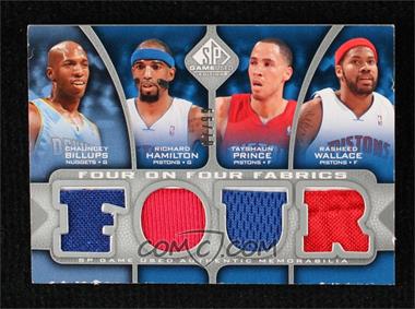 2009-10 SP Game Used - Four on Four Fabrics #_BHPWBWMO - Richard Hamilton, Tayshaun Prince, Rasheed Wallace, Kobe Bryant, Luke Walton, Katie Mattera, Shaquille O'Neal, Chauncey Billups /99 [Good to VG‑EX]