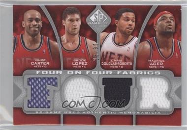 2009-10 SP Game Used - Four on Four Fabrics #_CLDAMIBS - Vince Carter, Brook Lopez, Chris Douglas-Roberts, Maurice Ager, Andre Miller, Andre Iguodala, Elton Brand, Jason Smith /99