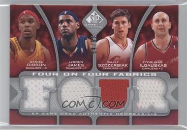 2009-10 SP Game Used - Four on Four Fabrics #_GJSIPGBD - Daniel Gibson, LeBron James, Wally Szczerbiak, Zydrunas Ilgauskas, Tony Parker, Manu Ginobili, Bruce Bowen, Tim Duncan /99