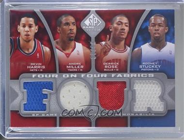 2009-10 SP Game Used - Four on Four Fabrics #_HMRSFBNA - Devin Harris, Andre Miller, Derrick Rose, Rodney Stuckey, T.J. Ford, Mike Bibby, Jameer Nelson, Gilbert Arenas /99 [EX to NM]