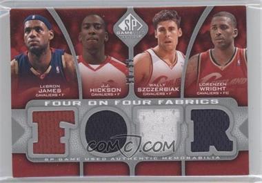 2009-10 SP Game Used - Four on Four Fabrics #_JHSWJTDM - LeBron James, J.J. Hickson, Wally Szczerbiak, Lorenzen Wright, Jarrett Jack, Jamaal Tinsley, Marquis Daniels, Josh McRoberts /99