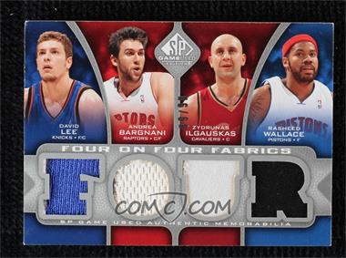 2009-10 SP Game Used - Four on Four Fabrics #_LBIWBHOH - David Lee, Andrea Bargnani, Zydrunas Ilgauskas, Rasheed Wallace, Andrew Bogut, Emeka Okafor, Dwight Howard, Al Horford /99