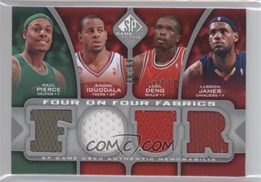 2009-10 SP Game Used - Four on Four Fabrics #_PIDJPGJM - Paul Pierce, Andre Iguodala, Luol Deng, LeBron James, Tayshaun Prince, Danny Granger, Richard Jefferson, Shawn Marion /99