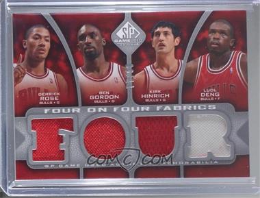 2009-10 SP Game Used - Four on Four Fabrics #_RGHDSIPW - Derrick Rose, Ben Gordon, Kirk Hinrich, Luol Deng, Rodney Stuckey, Allen Iverson, Tayshaun Prince, Rasheed Wallace /99 [EX to NM]