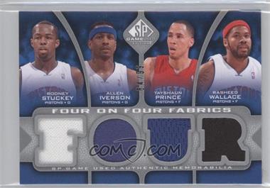 2009-10 SP Game Used - Four on Four Fabrics #_SIPWPPSC - Rodney Stuckey, Allen Iverson, Tayshaun Prince, Rasheed Wallace, Chris Paul, Morris Peterson, Peja Stojakovic, Tyson Chandler /99