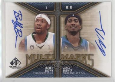 2009-10 SP Game Used - Multi Marks Dual Autographs #MD-BB - Bobby Brown, Corey Brewer