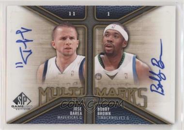 2009-10 SP Game Used - Multi Marks Dual Autographs #MD-BJ - J.J. Barea, Bobby Brown [EX to NM]