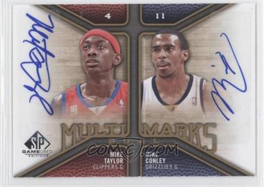 2009-10 SP Game Used - Multi Marks Dual Autographs #MD-CT - Mike Taylor, Mike Conley