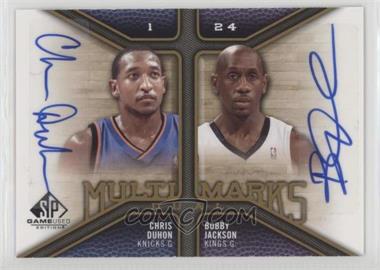 2009-10 SP Game Used - Multi Marks Dual Autographs #MD-JD - Chris Duhon, Bobby Jackson
