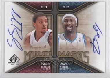 2009-10 SP Game Used - Multi Marks Dual Autographs #MD-JM - Michael Beasley, Julian Wright