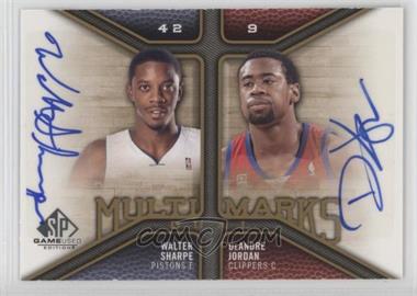 2009-10 SP Game Used - Multi Marks Dual Autographs #MD-JS - Walter Sharpe, DeAndre Jordan